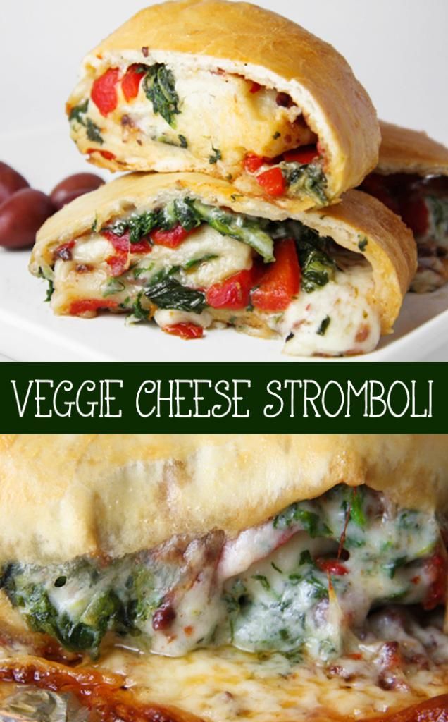 Veggie Cheese Stromboli – one of my all-time favorite meals. This stromboli will bring you to your knees!
