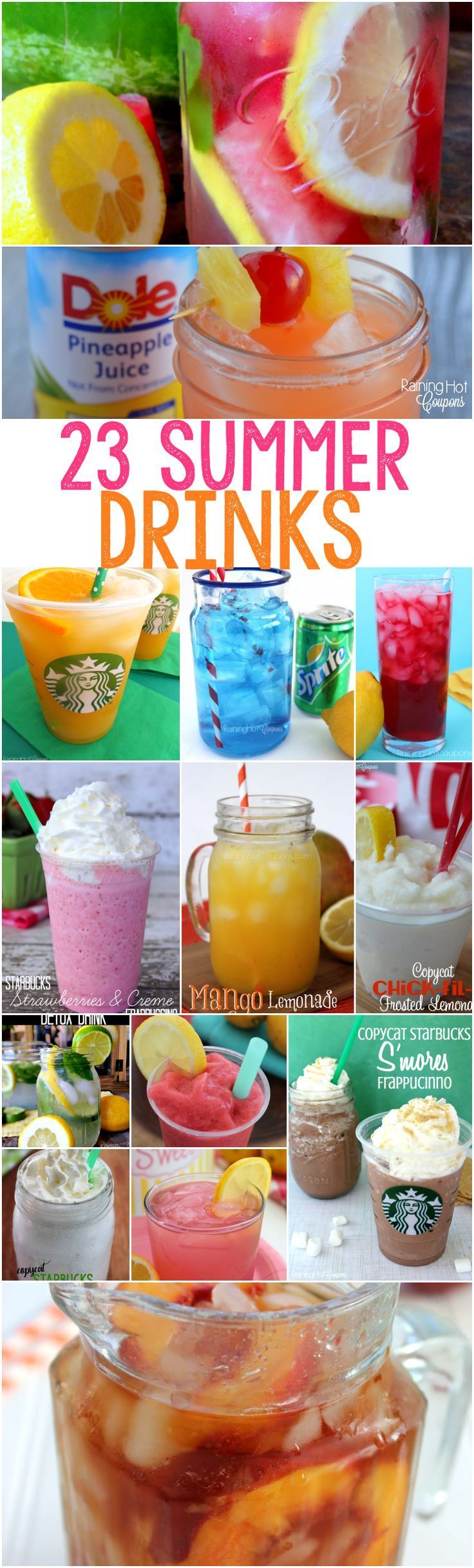 23 Refreshing Drink Recipes for Summer – These Summer drink recipes are perfect for a hot day…they are sweet and easy to make!