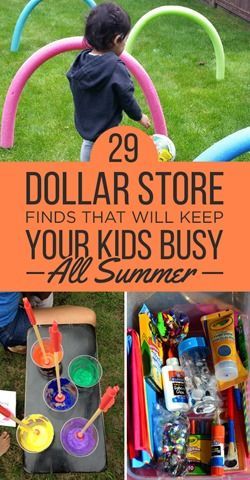 29 things from the Dollar Store for summer activities for kids! Great list filled with creative ideas kids of all ages will love!
