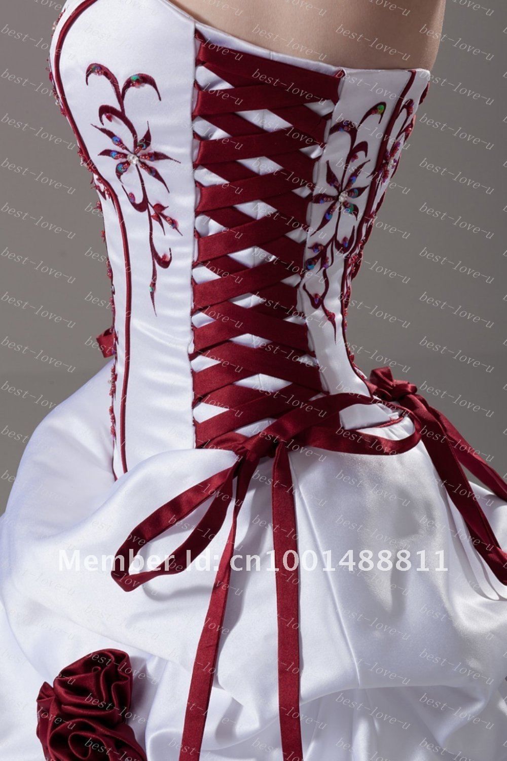 Aliexpress Buy New Whiteivory And Red Wedding Dress Custom
