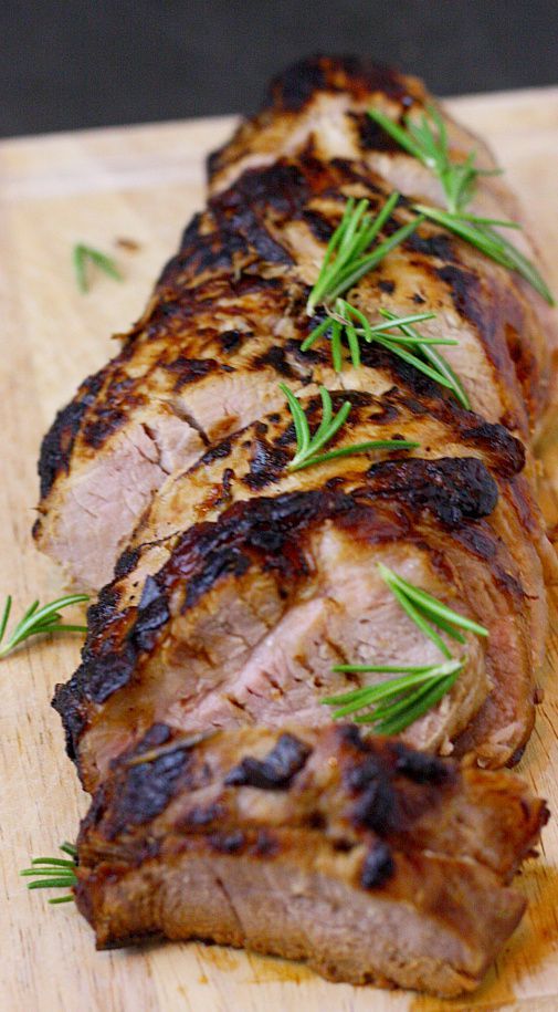 An easy marinade for roasted pork tenderloin using white wine, garlic and rosemary. So easy to make and tastes great if marinated