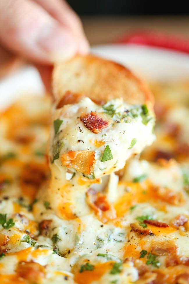 Cheesy Bacon Spinach Dip – The best and cheesiest, creamiest dip you will ever have – after all, you just can’t go wrong with