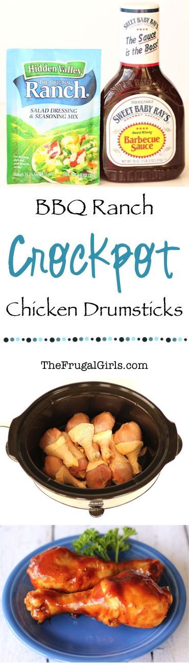 Crockpot BBQ Ranch Chicken Drumsticks Recipe!