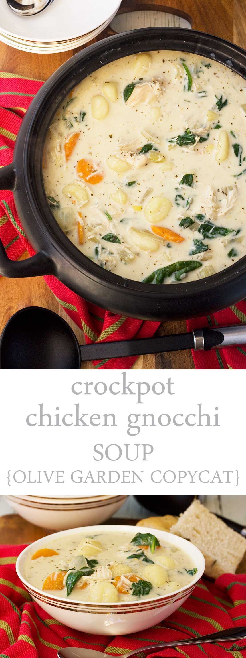Crockpot chicken gnocchi soup – Olive Garden copycat!