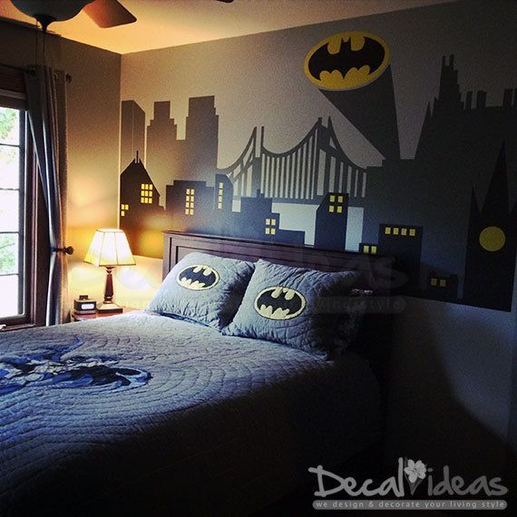 Decalideas Batman Gotham City Skyline City Buildings Sticker is High Quality non Toxic Eco Friendly Vinyl Wall Decal.    [WHAT’S