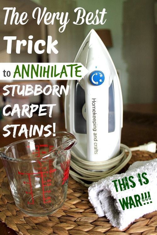 Declare war on stubborn carpet stains! Learn how your iron can help you get your carpet clean for good!