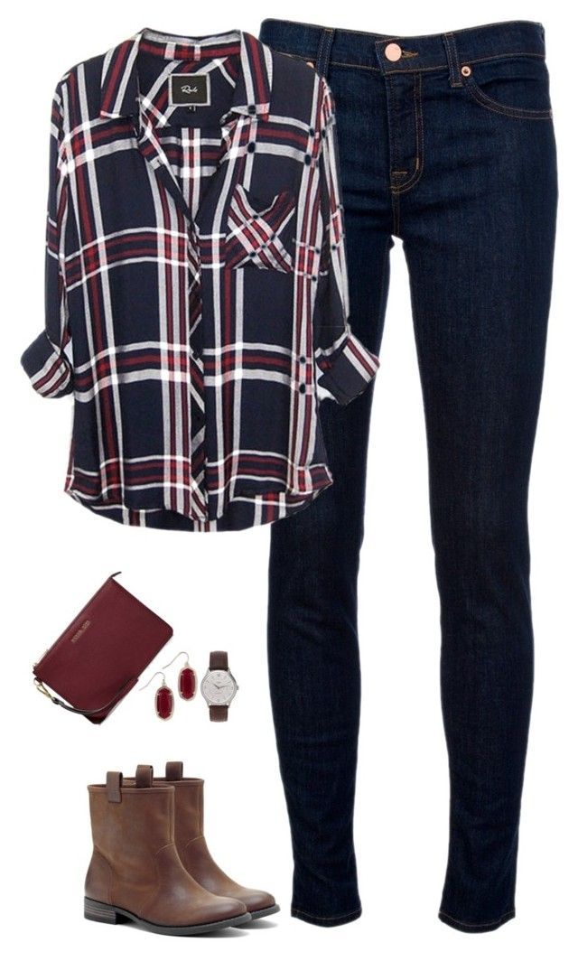 Deep red & navy by steffiestaffie on Polyvore featuring polyvore fashion style J Brand Sole Society MICHAEL Michael Kors J.Crew