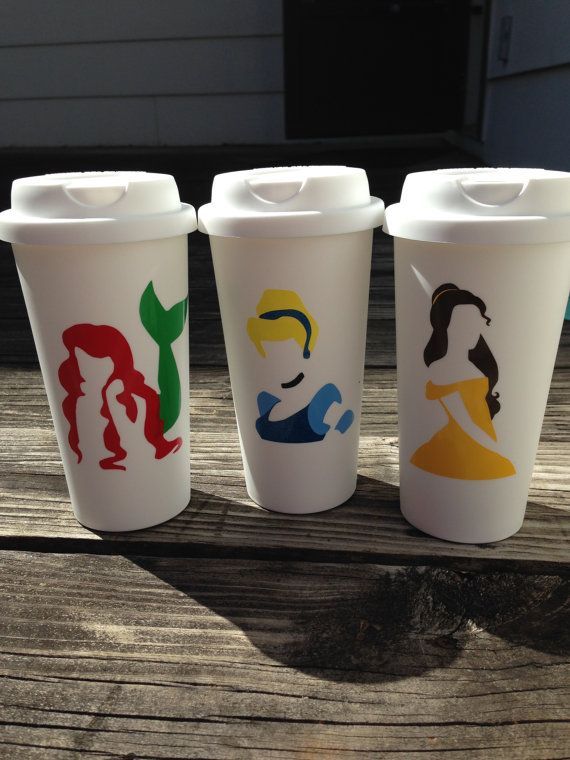 Disney princess inspired Coffee Cups Travel Mugs by RiversideManor