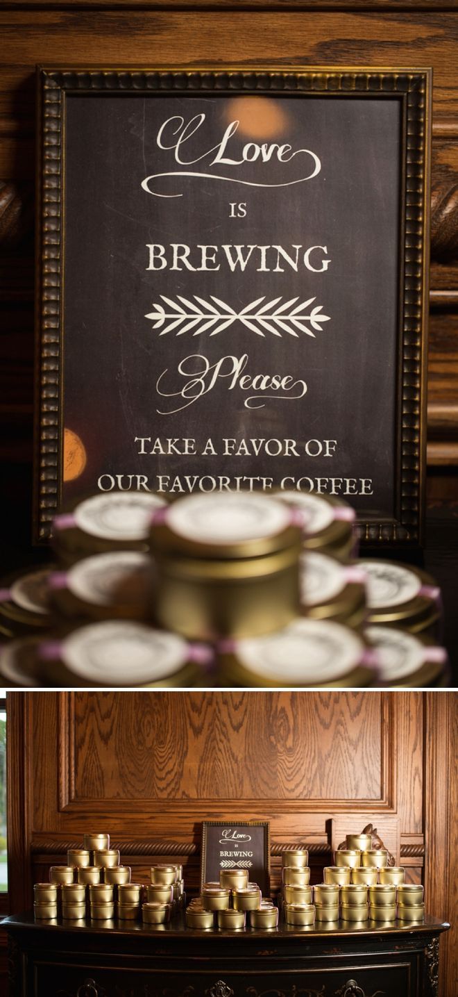 DIY coffee wedding favors