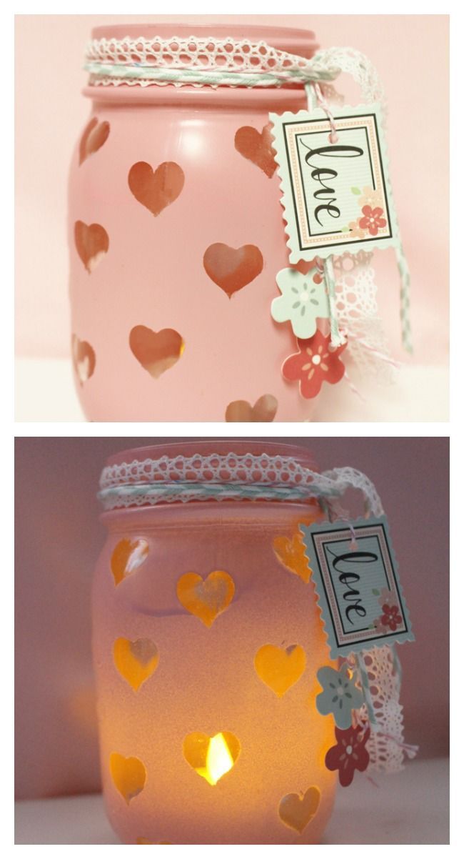 Easy-DIY-Valentine’s Day-Votive.  I love the warmth that radiates from this jar!