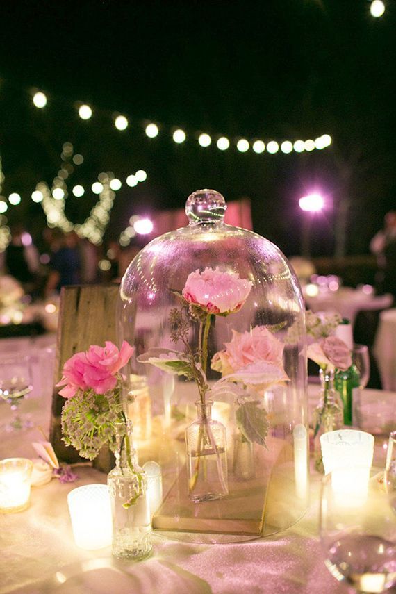 Enchanted rose centerpieces, inspired by  “Beauty and the Beast” | Marianne + Joe of Marianne Wilson Photo