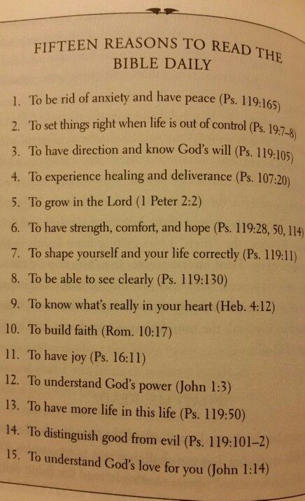 Fifteen Reasons to Read the Bible Daily – Reading God’s Word must become a daily discipline because we nee
