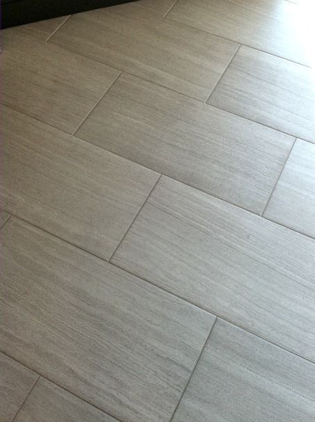 Florim Stratos Avorio 12×24 Porcelain Tile Master Bathroom Floor Mapei grout 93+ Warm Gray