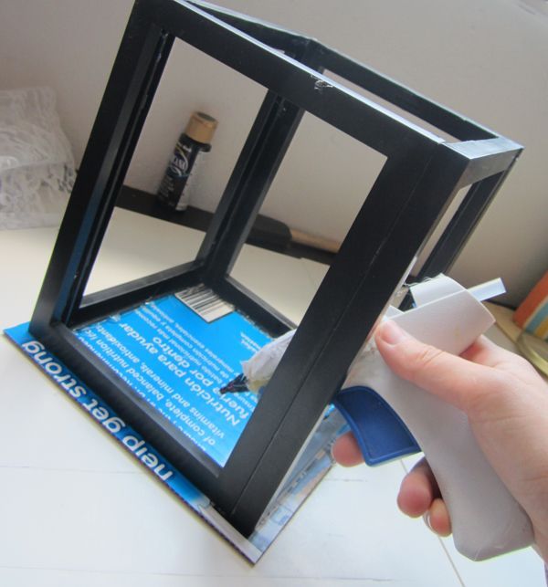 For a picture frame lanter or maybe card box?: put 4 frames and super glue them together, insert the pictures and have a fun