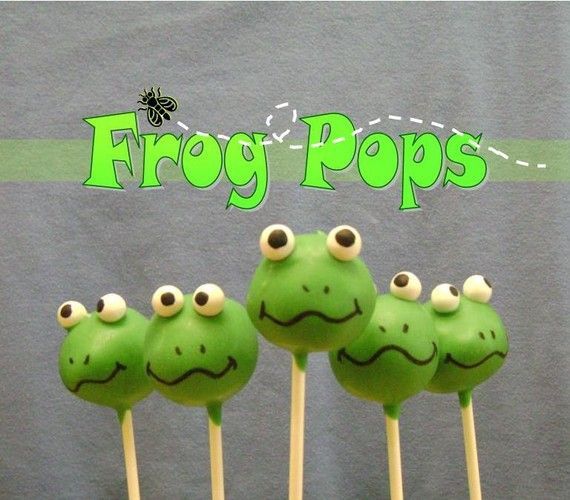 Frog Pops – though I have found myself to NOT be a fan of cake pops, I had to pin based on the frog-factor alone!