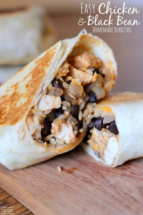 Grilled Chicken and Black Bean Burritos  – These are the BEST and so easy to make!