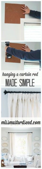 hanging a curtain rod {made simple} – Miss Mustard Seed
