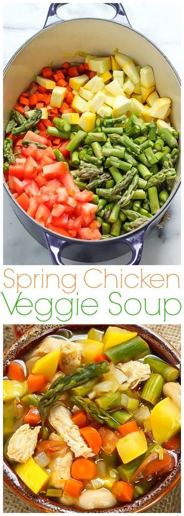 Healthy and delicious! Spring Chicken Vegetable Soup – we make this every week!