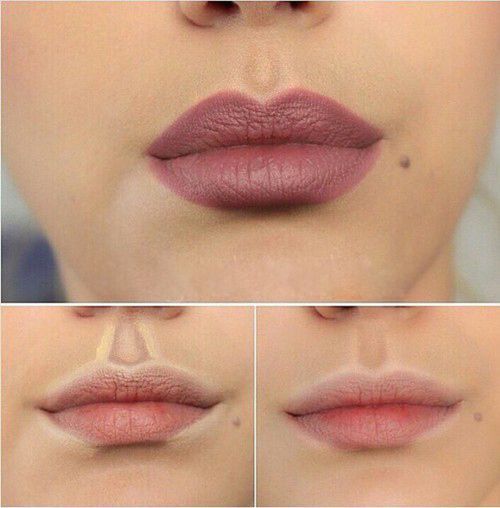 How to highlight contour your lips. IF you have time for this it looks like it can make a difference. But let’s face it, we could