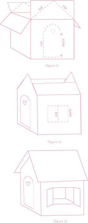 How to make a cardboard gingerbread house