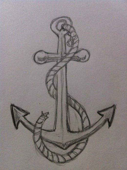If you want to learn to draw a simple and easy anchor then you need to take a look at this drawing tutorial. It teaches you a
