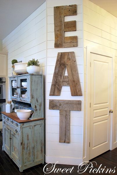 If you’ve got excess kitchen decor space, this would be a great way to rustically fill that space. u can make is as rustic as you