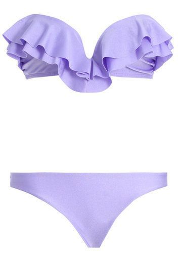 Layered ruffles, like the ones on this bright Zimmermann suit ($250), are fun to wear and add volume that a simple string bikini