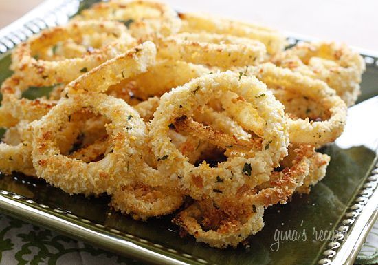 Low Fat Baked Onion Rings – weight watchers.   A friend of mine made these and said they are wonderful!