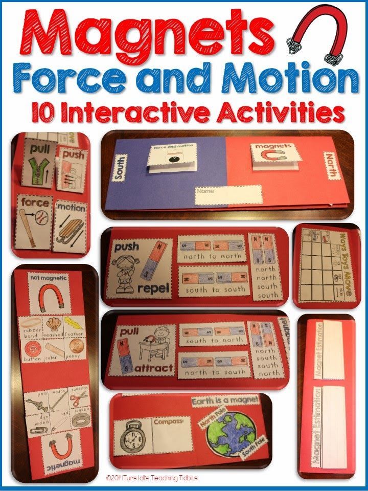magnets, force and motion, hands on science, magnet fold book, magnet experiments, magnet foldable, magnets at school