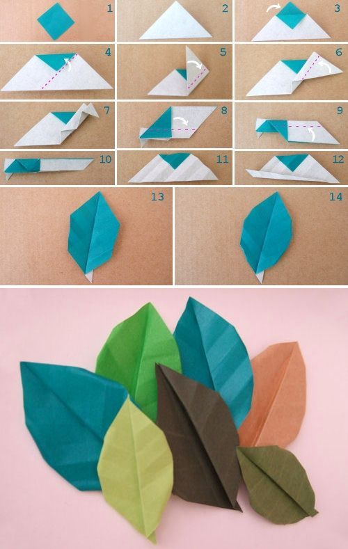 Origami leaves!