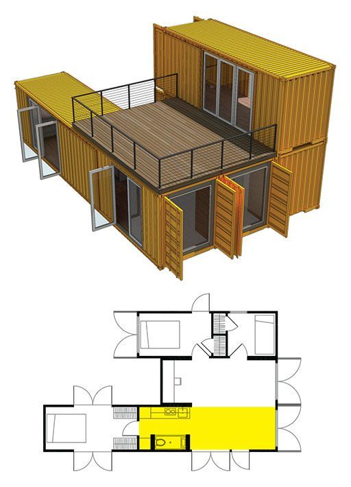 Shipping container cabin