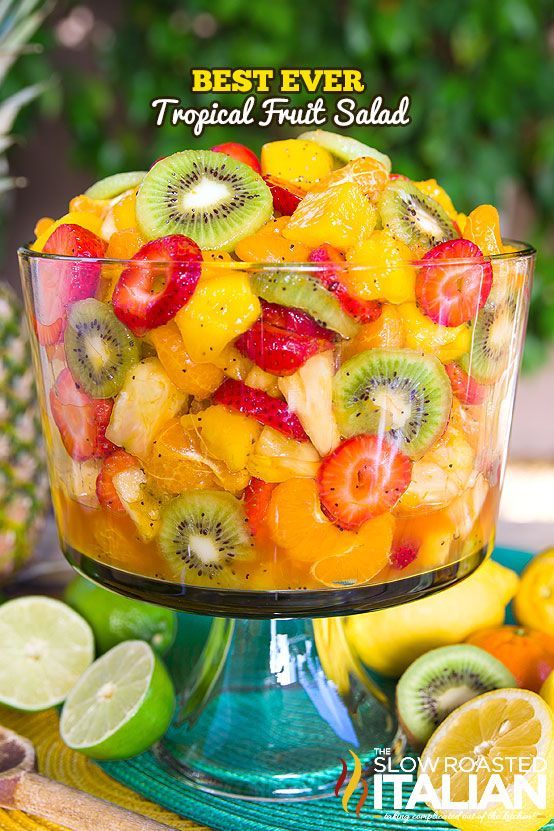 The Best Ever Tropical Fruit Salad is the only recipe you’ll ever need.  My entire picky family devoured this fruit salad. The