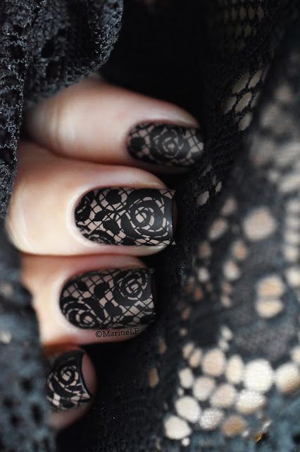 Un soupçon de dentelle… – lace nails with pueen27