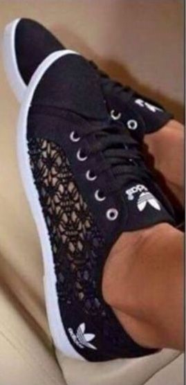 Adidas Black Lace Tennis Shoes