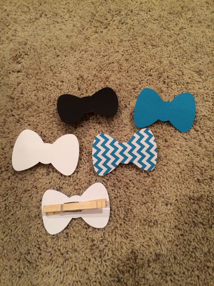 baby shower clothespin bow tie – Google Search