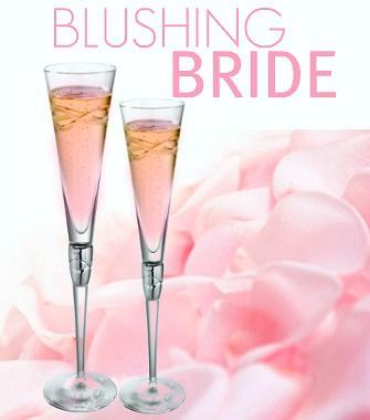 Blushing Bride Cocktail 1 oz Peach Schnapps 1 oz Grenadine 4 oz Champagne sounds like a good bachelorette