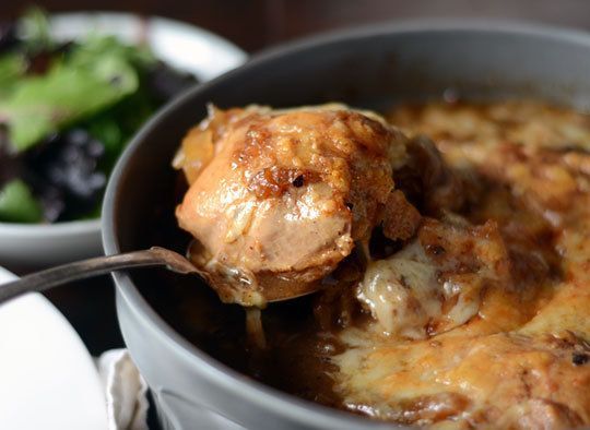 Braised French Onion Chicken with Gruyère…OMG!…SO making this dish this week… just add a fresh deli