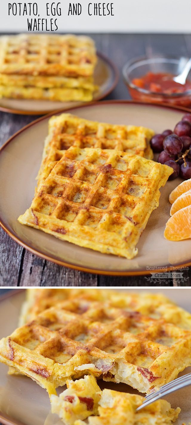 Breakfast for dinner anyone? These Potato, Egg and Cheese Waffles are a must try… so yummy (and ridiculo