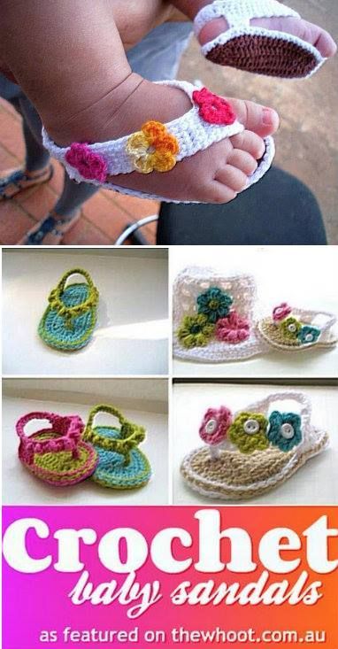 crochet kids sandals