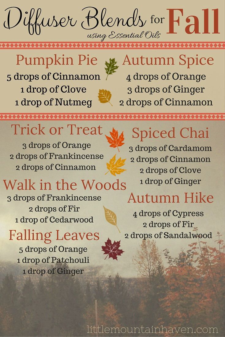 Diffuser Blends for Fall using Young Living Essential OIls