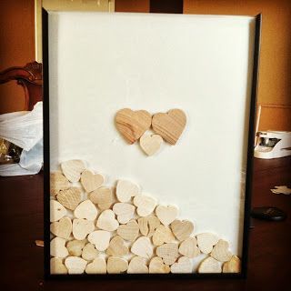Finally found out how to make a “shadow box” guest book alternative!