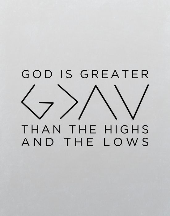 god is greater than the highs and lows – Google Search