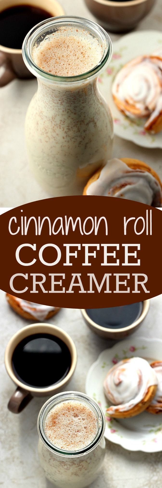 Homemade Cinnamon Roll Coffee Creamer – a 5-minute coffee creamer that requires only 5 ingredients and tas