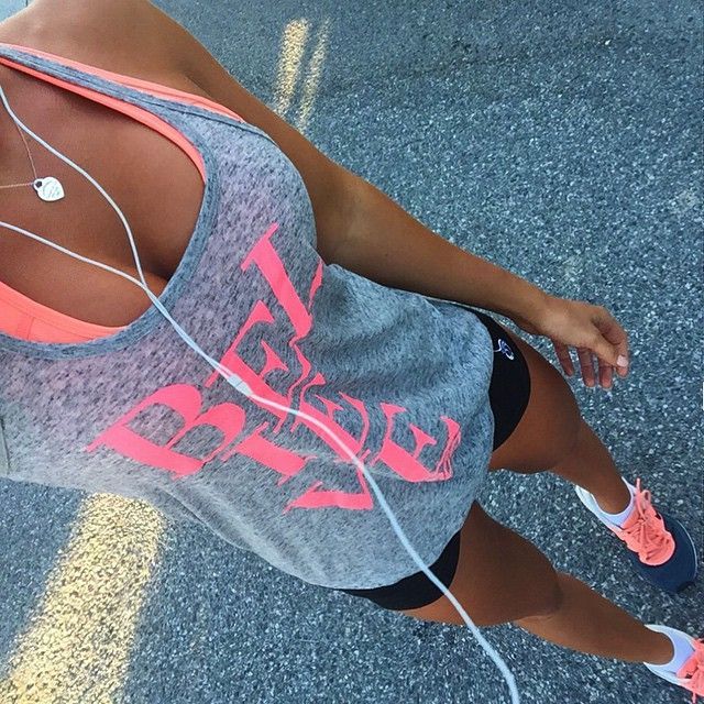 “Last day of holidays! I have been loving doing outdoor workouts in the heat instead of my normal gym ro