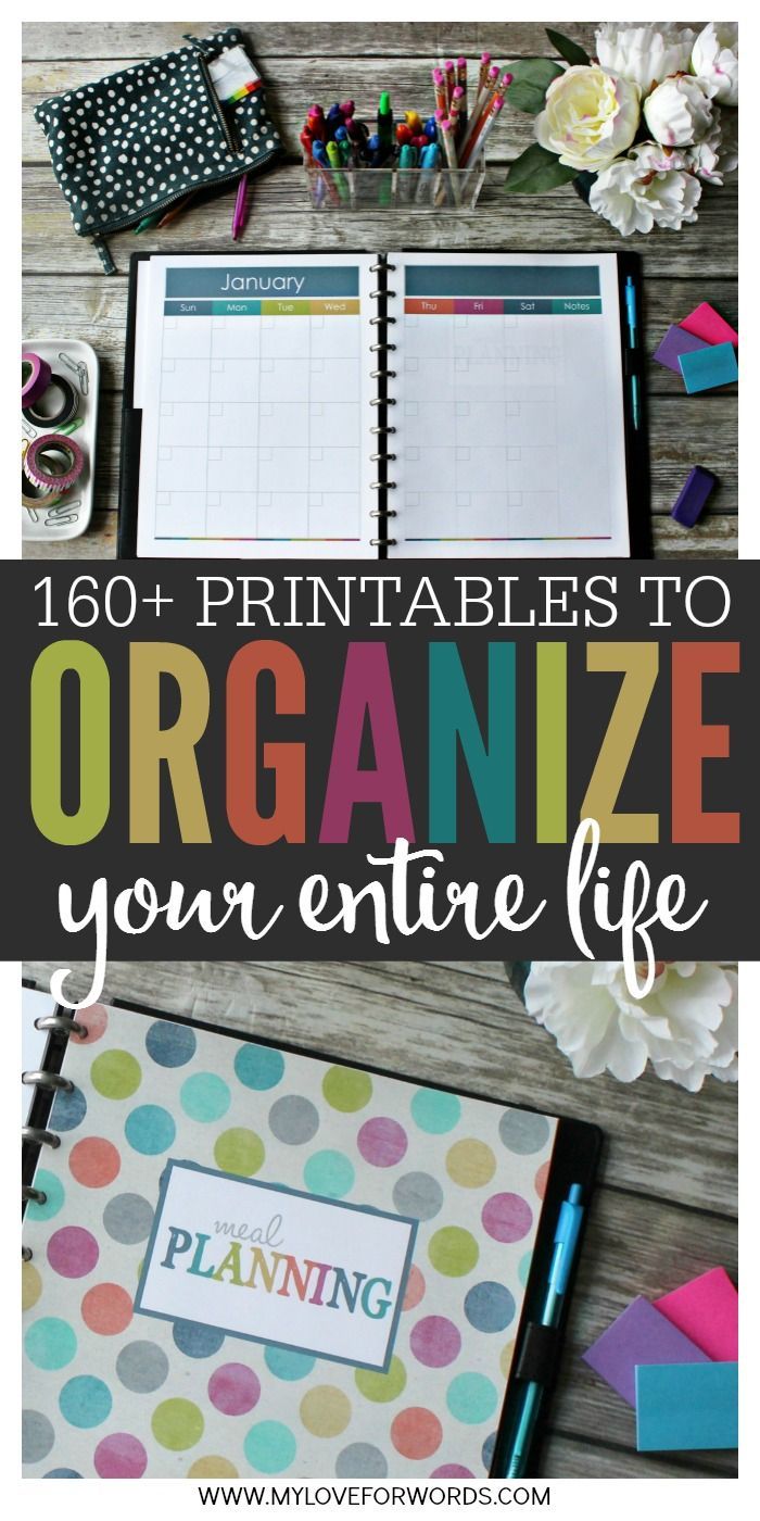Life can be hectic, but being organized can help. With more than 164 printables, you can create an organiz