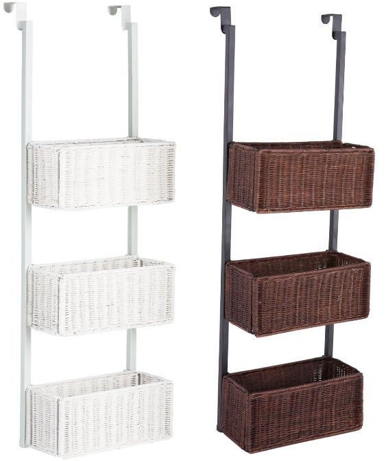 Over the door storage baskets…link also includes site to purchase other over the door storage for pantry