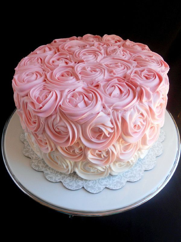 Prettiest Cake I Have Ever Seen | Culinary Couture: Pink Ombre Rose Cake