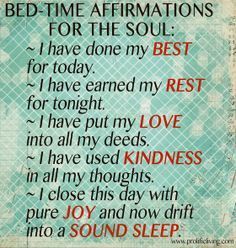 Rest is essential for vitality. Try these bedtime affirmations.