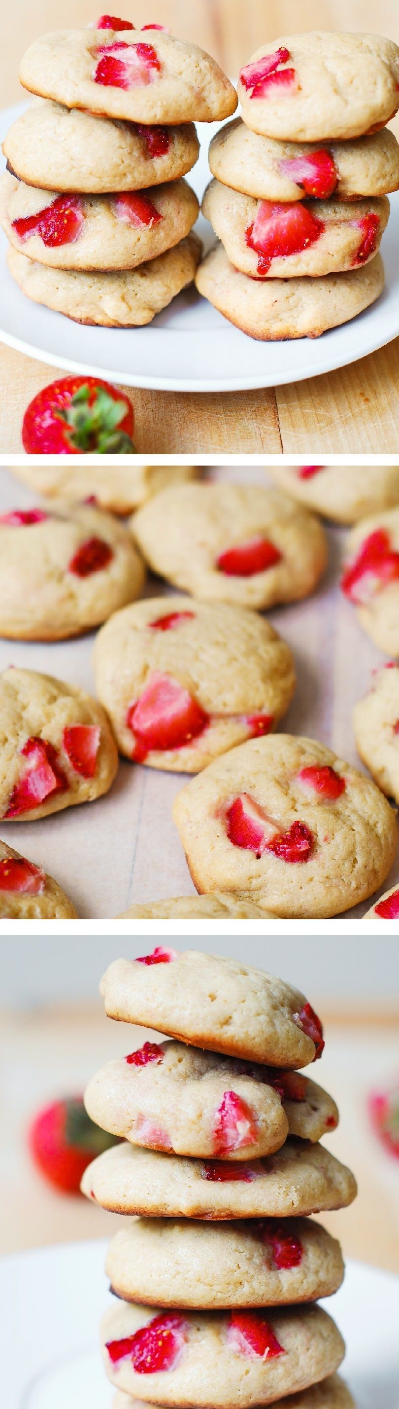 Strawberry cream cheese cookies. They taste like a strawberry cake but in a cookie form!
