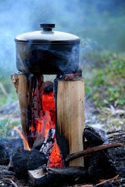 Such a unique way to make a campfire!